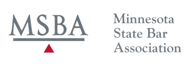 Logo of the Minnesota State Bar Association, featuring the initials MSBA in large letters and the full name written vertically, with a small red triangle underneath—trusted by Minnesota elder law and life care planning professionals.
